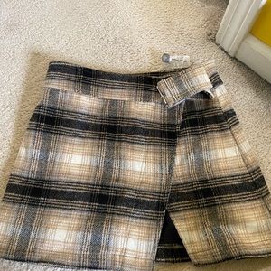 free people plaid mini skirt